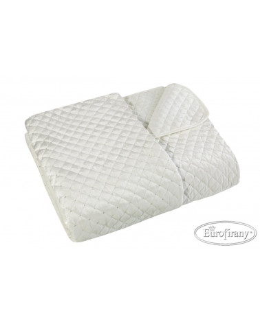 Narzuta na łóżko welurowa 170x210 LORITA Eurofirany Kremowa  