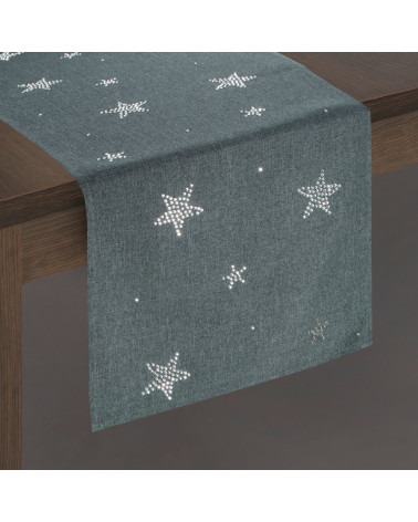 Bieżnik świateczny 33x140 MERRY Eurofirany Grafitowy