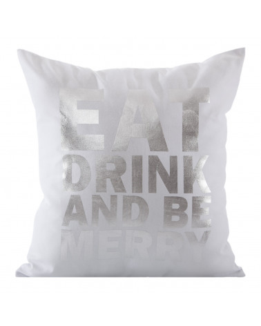 Poszewka dekoracyjna 45x45 DINAH Eurofirany biały+srebrny