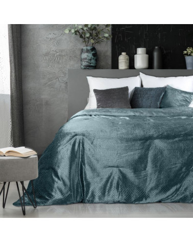 Narzuta na łóżko welurowa 170x210 MADY Eurofirany C.Turkus