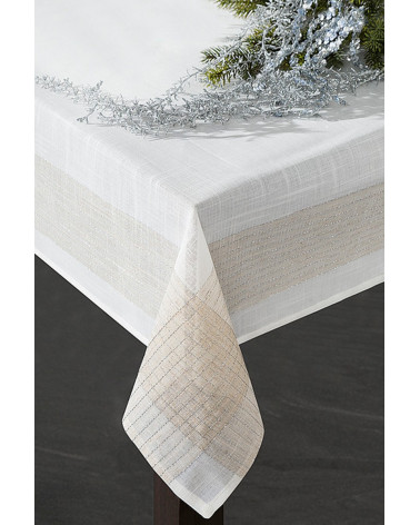 Obrus 110x160 SILVER/1 Eurofirany  BIEŻNIK OBRUS ŚWIĄTECZNY SILVER/1 EUROFIRANY