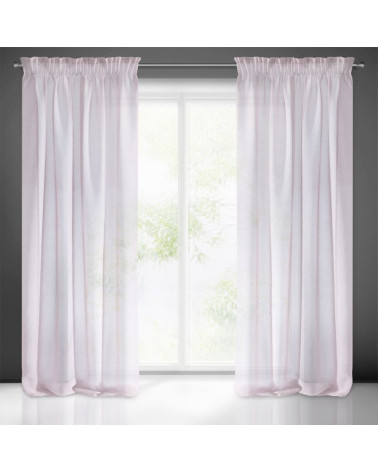 Firana gotowa ELPIDIA 140x270 Eurofirany Różowa