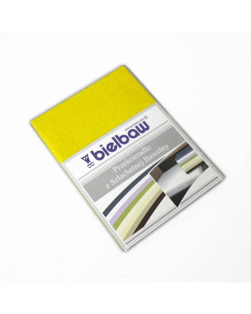 Prześcieradło bez gumki 220x210 bawełniane Greno Żółty Prześcieradło bez gumki 220x210 bawełniane Greno Żółty