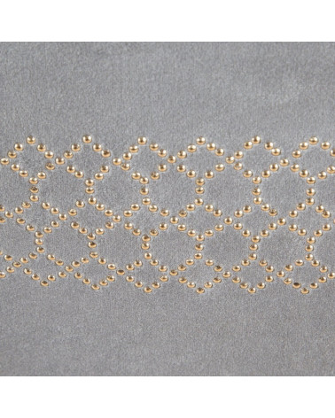 Bieżnik welwetowy srebrny zdobiony dżetami 35x140 PARI Eurofirany 