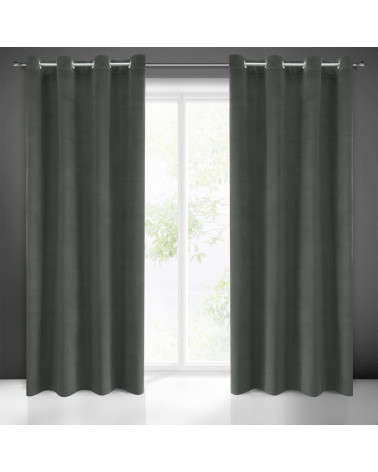 Zasłona gotowa 140x250 MILO Eurofirany Grafitowy