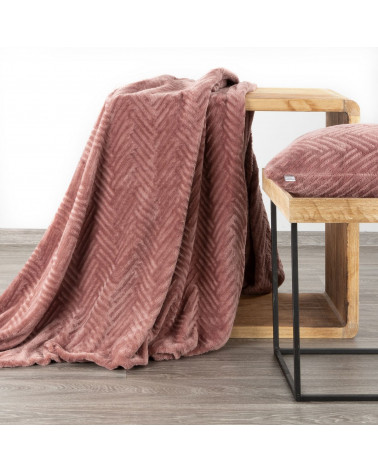 Koc 150x200 MERY Eurofirany Różowy  Koc 150x200 MERY Eurofirany Różowy