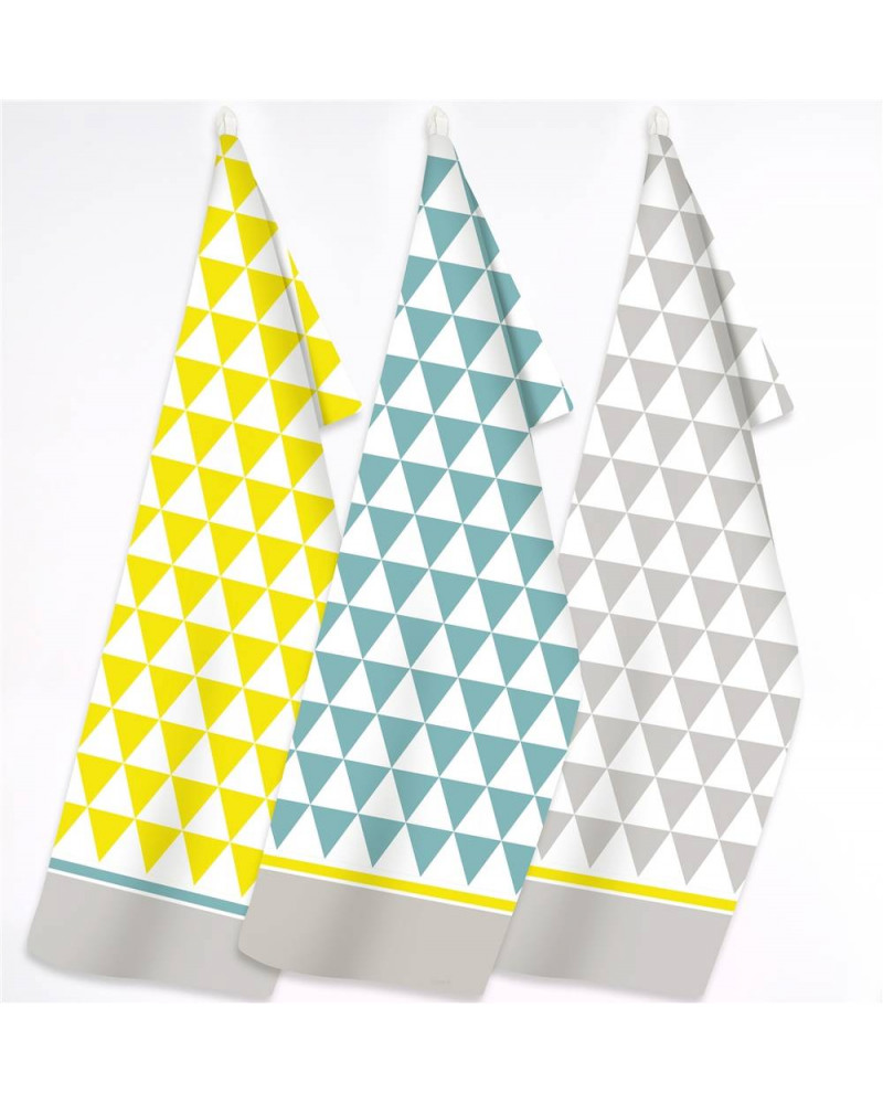 Ściereczka Bawełniana Kuchenna Modern Geo 3 szt. GRENO Ściereczka Bawełniana Kuchenna Modern Geo 3 szt. GRENO