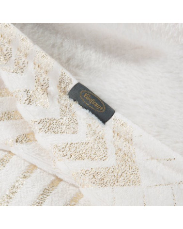 Koc 150x200 BLANCA2 Eurofirany Biały+Złoty  