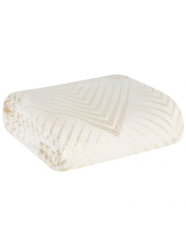 Koc 150x200 BLANCA2 Eurofirany Biały+Złoty  