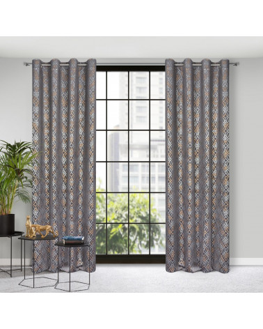 Zasłona gotowa 140x250 ARETA Eurofirany Stalowa 