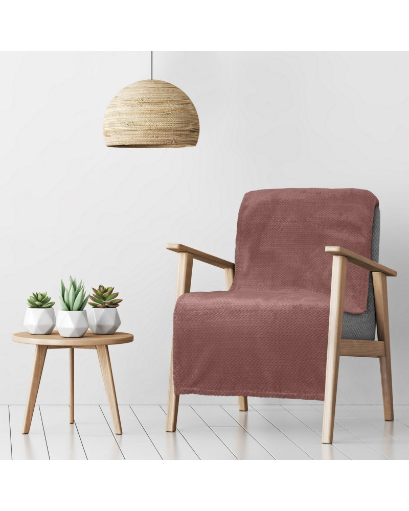 Koc narzuta na fotel 70x160 CINDY3 design 91 Różowy Koc narzuta na fotel 70x160 CINDY3 design 91 Różowy