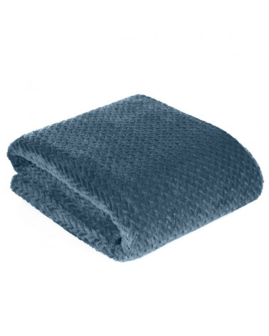 Koc narzuta na fotel 70x160 CINDY3 design 91 Niebieski  