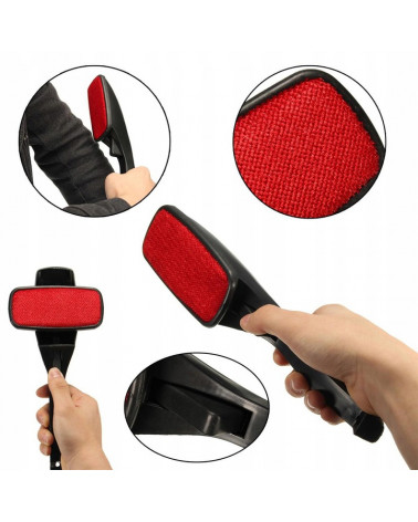 Szczotka manualna do tapicerki, do ubrań, do usuwania sierści czarna 