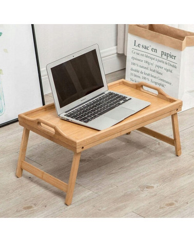 Stolik śniadaniowy składany bambusowy  