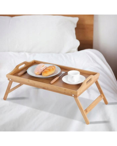 Stolik śniadaniowy składany bambusowy 