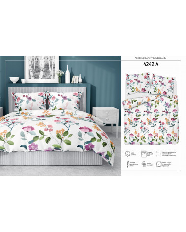 Pościel bawełna satynowa 220x200 Detexpol 4242A  