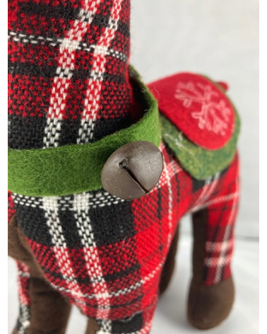 Renifer świąteczny z dzwoneczkami 35 cm  