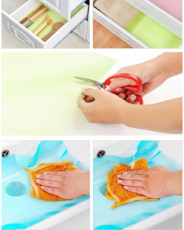 MATA ANTYPOŚLIZGOWA DO SZUFLAD, LODÓWKI 4 SZT PODKŁAD  