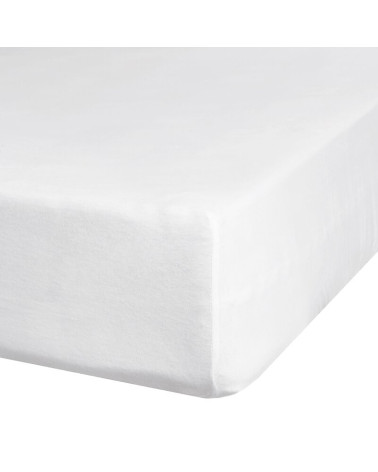 Prześcieradło JERSEY PREMIUM z gumką 90x200 białe  