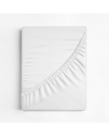 Prześcieradło JERSEY PREMIUM z gumką 120x200 kremowe  