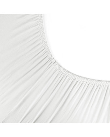 Prześcieradło JERSEY PREMIUM z gumką 140x200 kremowe  