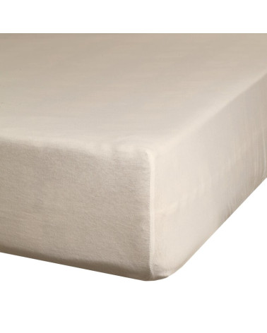 Prześcieradło JERSEY PREMIUM z gumką 160x200 beżowe  