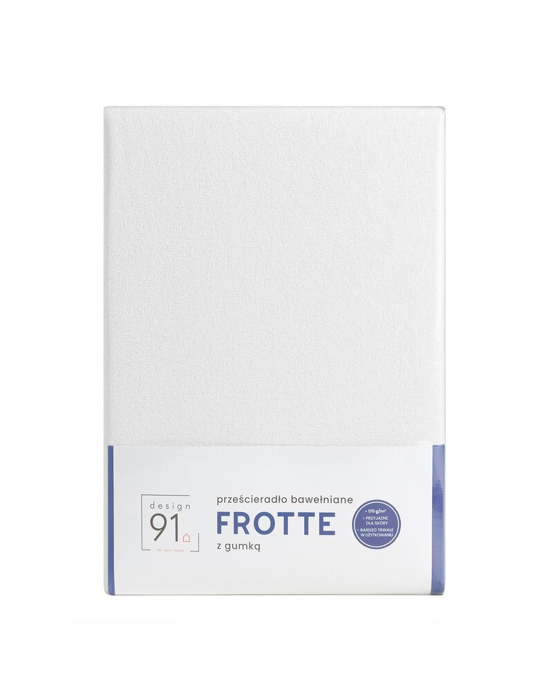 Prześcieradło frotte z gumką 140x200 Eurofirany białe 