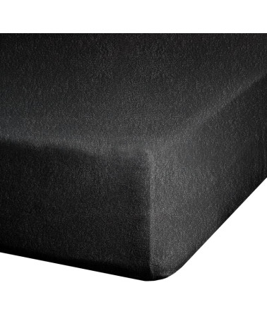 Prześcieradło frotte z gumką 120x200 Eurofirany czarne 