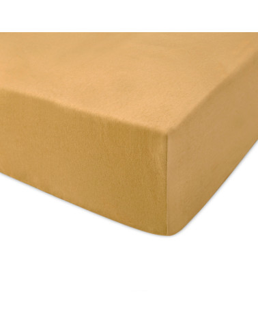 Prześcieradło JERSEY z gumką 90x200 Darymex musztarda 