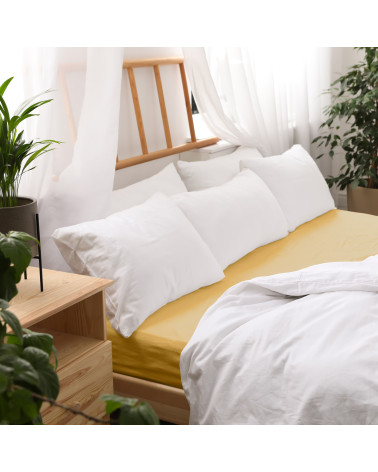 Prześcieradło JERSEY z gumką 90x200 Darymex musztarda  