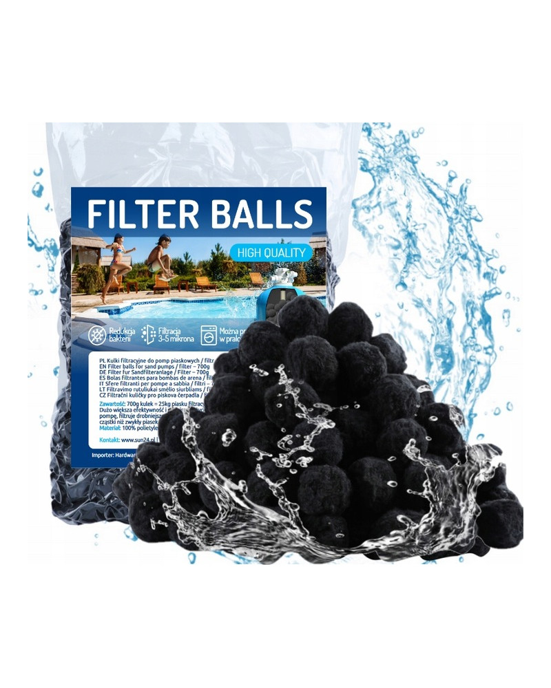 KULKI FILTRACYJNE WKŁADY DO POMPY PIASKOWEJ BASENU 700g ZASTĄPI 25kg PIASKU 
