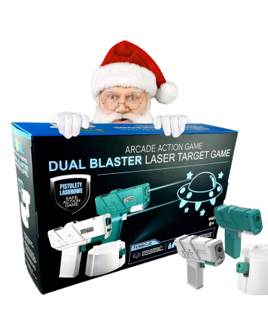 GRA ZRĘCZNOŚCIOWA PISTOLETY LASEROWE Z PROJEKTOREM UFO ZABAWKA POD CHOINKĘ  