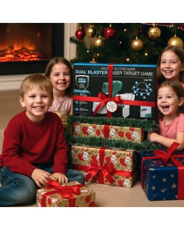 GRA ZRĘCZNOŚCIOWA PISTOLETY LASEROWE Z PROJEKTOREM UFO ZABAWKA POD CHOINKĘ  